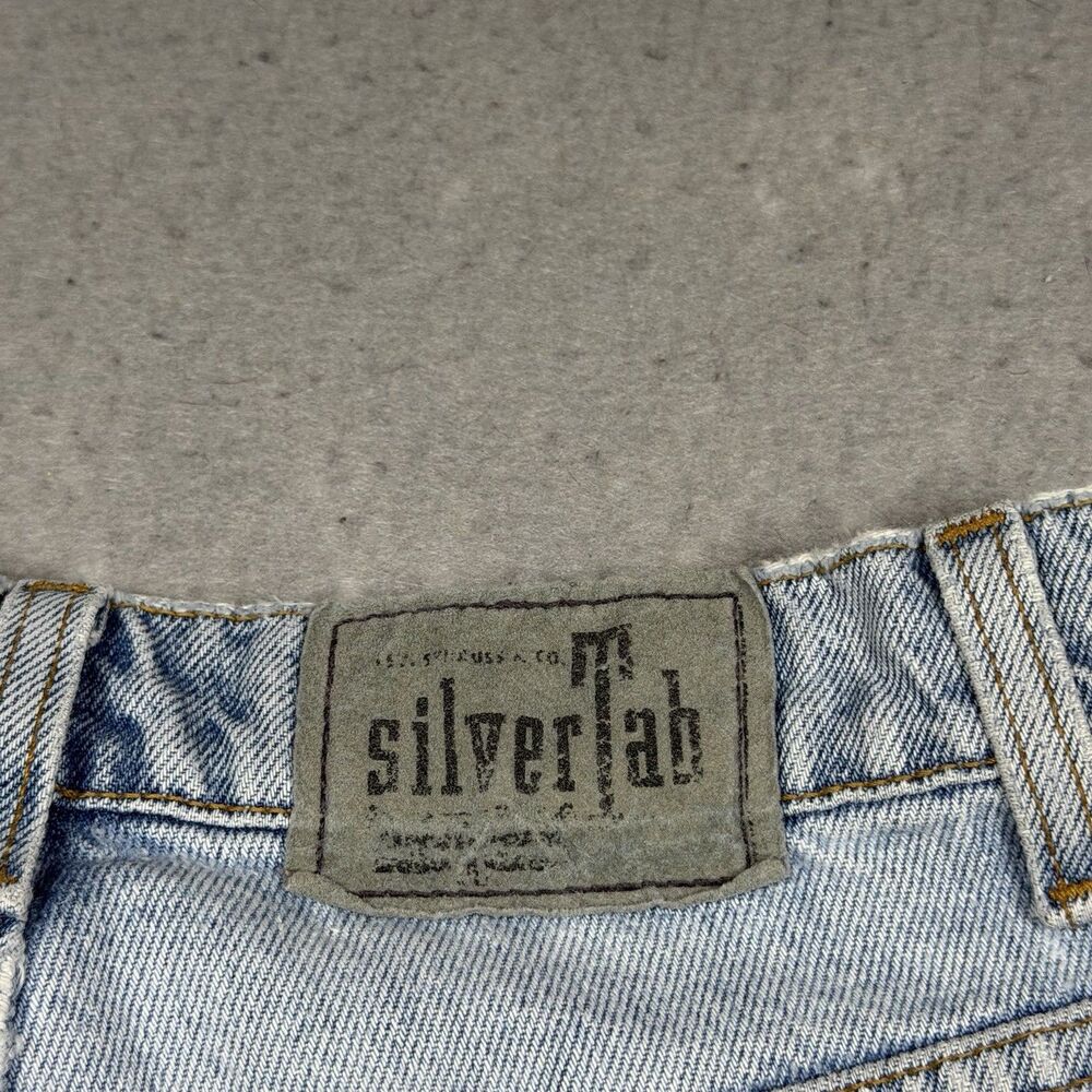 Vintage Levi's Silvertab Jeans Women’s Size 7/8 Loose Fit Light Blue Denim - Picture 12 of 16